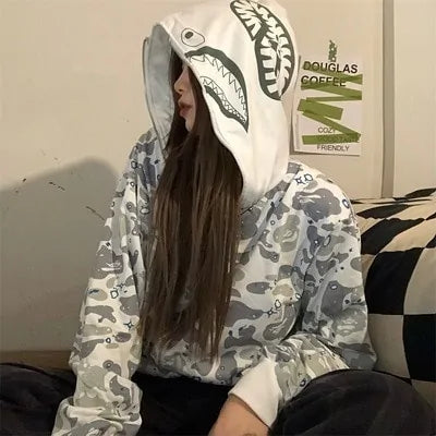 Japanese Shark Camouflage Hoodies