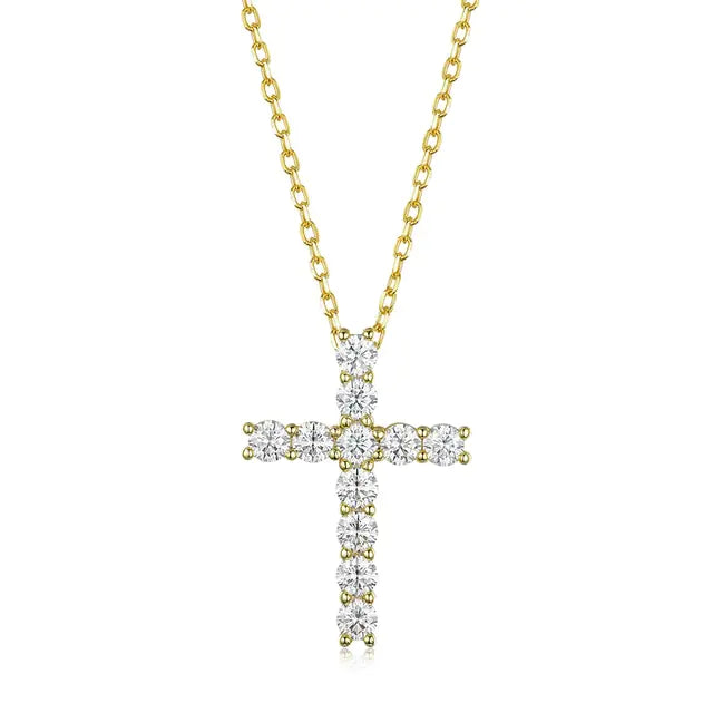 Moissanite Cross Pendants For Women