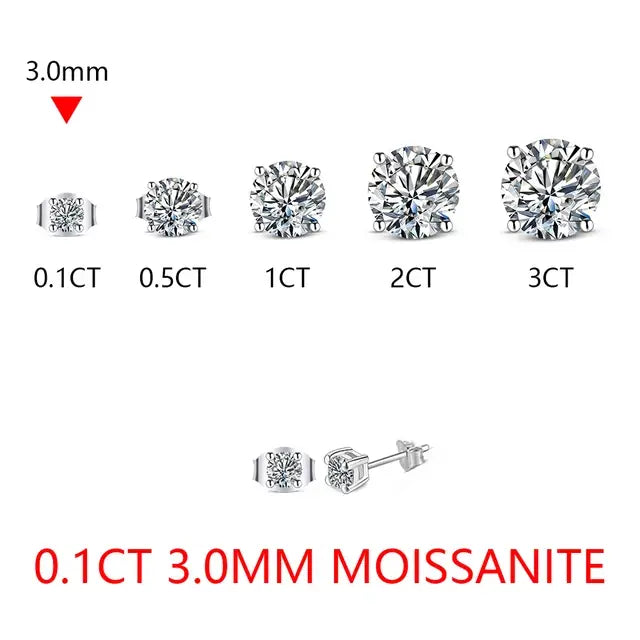 Moissanite Stud Earrings For Women