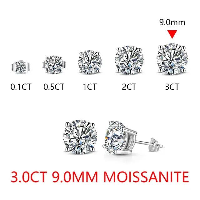 Moissanite Stud Earrings For Women