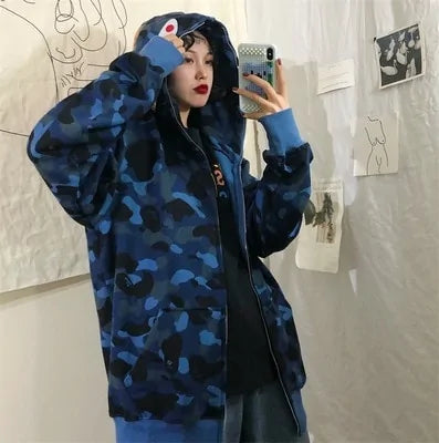 Japanese Shark Camouflage Hoodies